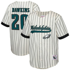 Brian Dawkins Philadelphia Eagles Youth Retired Player Name & Number Baseball Jersey Cream