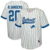NFL Barry Sanders Detroit Lions Youth Retired Player Name & Number Baseball Jersey - Cream cheap