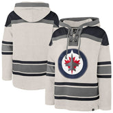 NHL Winnipeg Jets '47 Rockaway Lacer Pullover Hoodie - Oatmeal