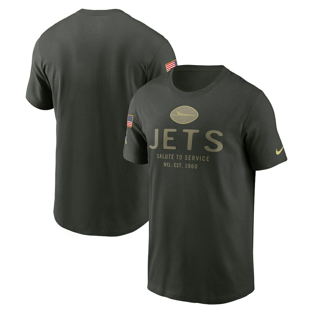 New York Jets 2025 Salute to Service Sideline Primary Edge Dri-FIT T-Shirt Forest Green