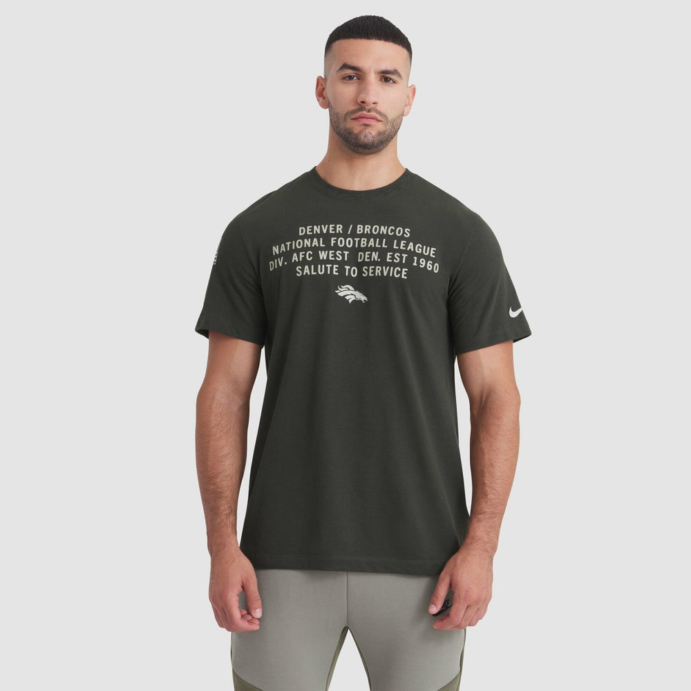 Denver Broncos 2025 Salute to Service Sideline Slub Dri-FIT T-Shirt Forest Green