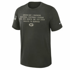 Green Bay Packers 2025 Salute to Service Sideline Slub Dri-FIT T-Shirt Forest Green