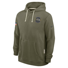 Baltimore Ravens 2025 Salute to Service Sideline Standard Issue Dri-FIT Hoodie Olive