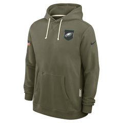Philadelphia Eagles 2025 Salute to Service Sideline Standard Issue Dri-FIT Hoodie Olive