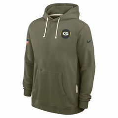 Green Bay Packers Big & Tall 2025 Salute to Service Sideline Dominant Force Dri-FIT Hoodie Olive