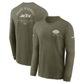 New York Jets 2025 Salute to Service Sideline Long Sleeve T-Shirt Olive