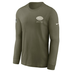 New York Jets 2025 Salute to Service Sideline Long Sleeve T-Shirt Olive