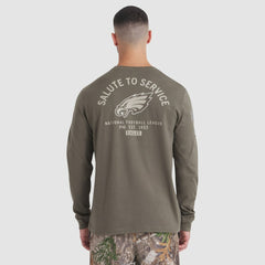Philadelphia Eagles 2025 Salute to Service Sideline Long Sleeve T-Shirt Olive