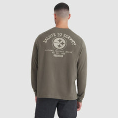 Pittsburgh Steelers 2025 Salute to Service Sideline Long Sleeve T-Shirt Olive