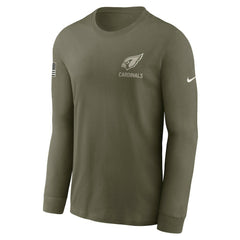 Arizona Cardinals 2025 Salute to Service Sideline Long Sleeve T-Shirt Olive