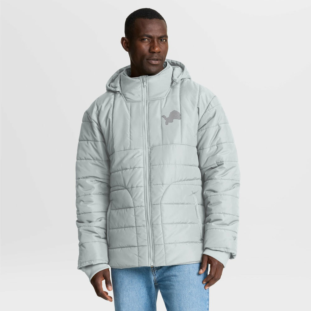 Detroit Lions Full-Zip Hooded Jacket Gray