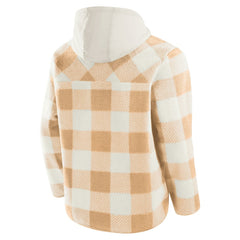 Pittsburgh Steelers Elements Plaid Polar Fleece Quarter-Zip Hoodie Tan