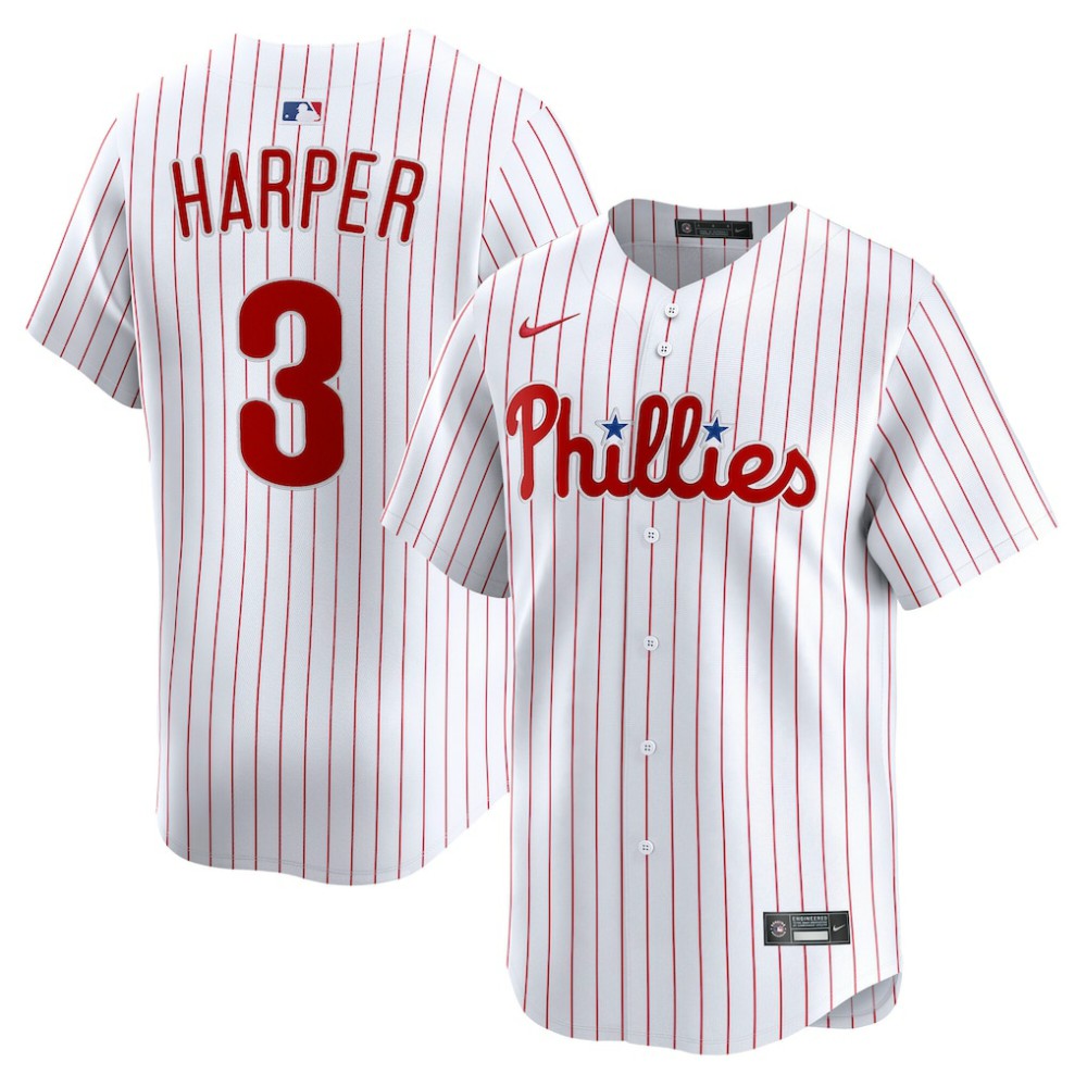 MLB Bryce Harper Philadelphia Phillies Nike Home Limited Player Jersey - White