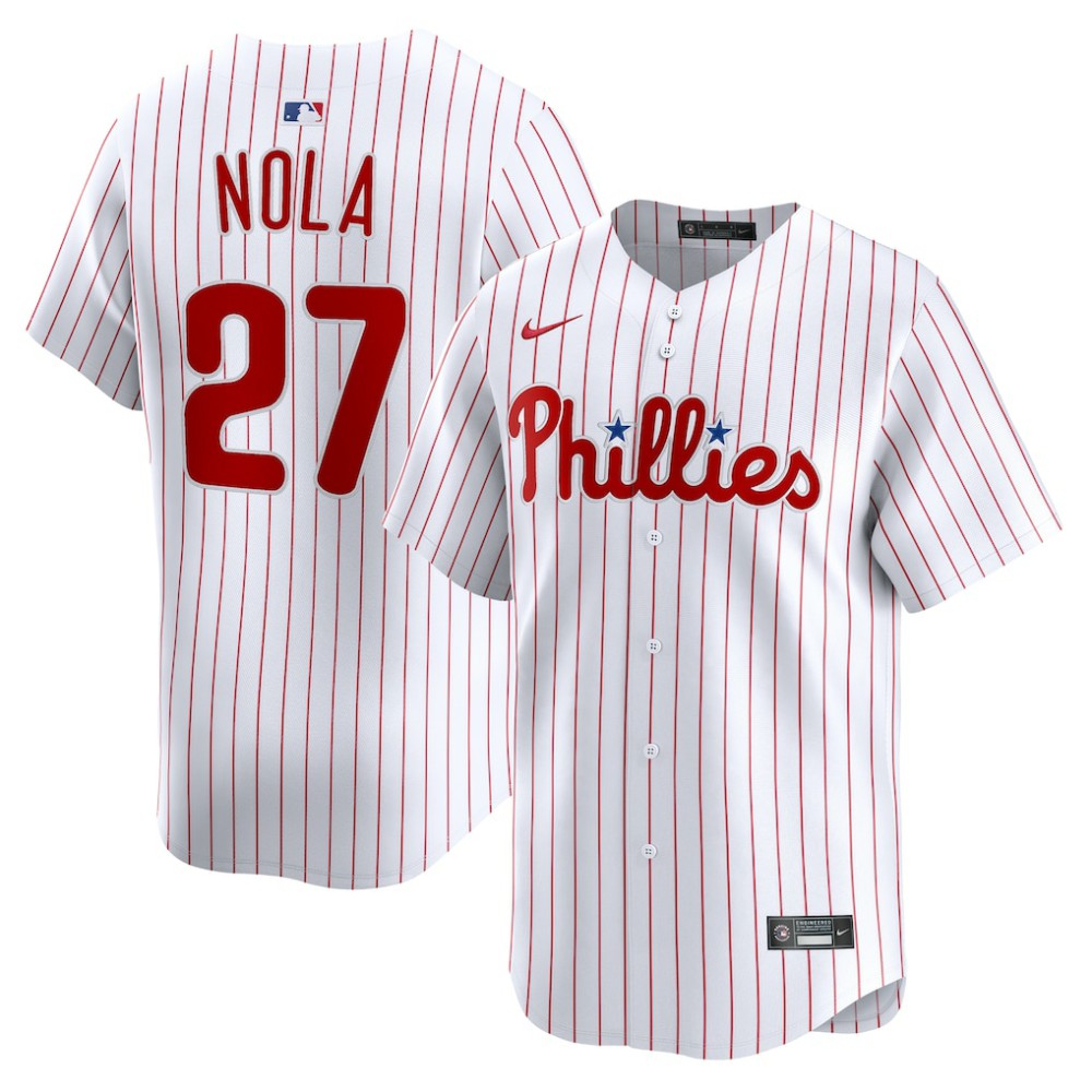 MLB Aaron Nola Philadelphia Phillies Nike Home Limited Player Jersey - White