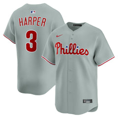 MLB Bryce Harper Philadelphia Phillies Nike Road Limited Player Jersey - Gray