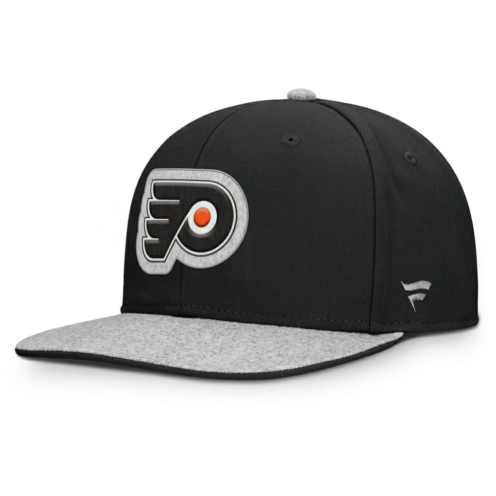NHL Philadelphia Flyers Fanatics Fundamentals Loden Snapback Hat - Black