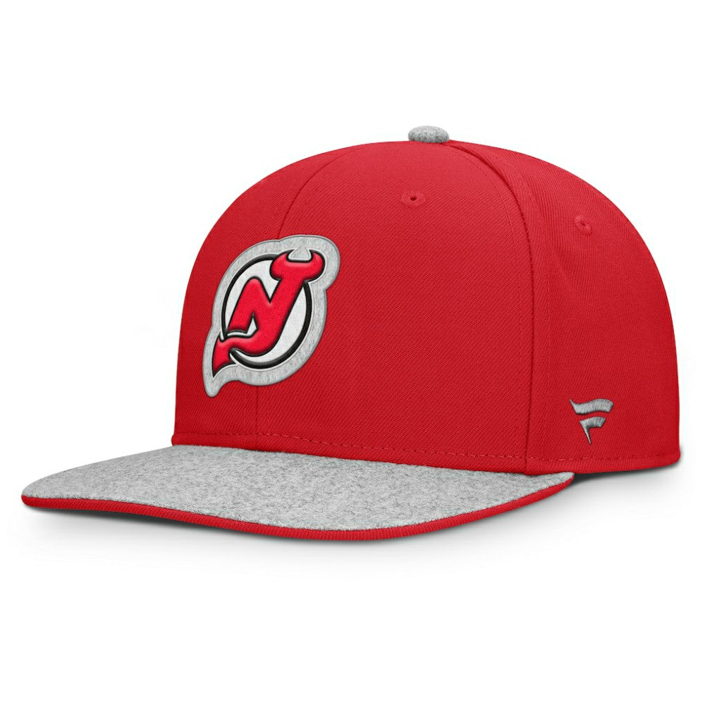 NHL New Jersey Devils Fanatics Fundamentals Loden Snapback Hat - Red