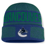 NHL Vancouver Canucks Fanatics Fundamentals Shelter Cuffed Knit Hat - Blue/Green