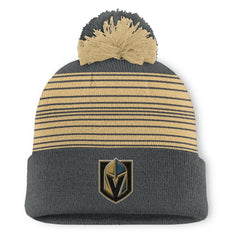 NHL Vegas Golden Knights Fanatics Fundamental Spirit Cuffed Pom Knit Hat - Gray