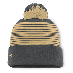 NHL Vegas Golden Knights Fanatics Fundamental Spirit Cuffed Pom Knit Hat - Gray