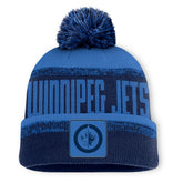 NHL Winnipeg Jets Fanatics Fundamentals Thrive Cuffed Knit Hat with Pom - Navy/Blue