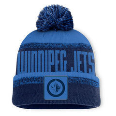 NHL Winnipeg Jets Fanatics Fundamentals Thrive Cuffed Knit Hat with Pom - Navy/Blue
