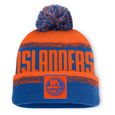 NHL New York Islanders Fanatics Fundamentals Thrive Cuffed Knit Hat with Pom - Royal/Orange