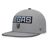 NHL Vegas Golden Knights Fanatics Fundamentals Duo Split Logo Snapback Hat - Gray