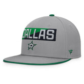 NHL Dallas Stars Fanatics Fundamentals Duo Split Logo Snapback Hat - Gray