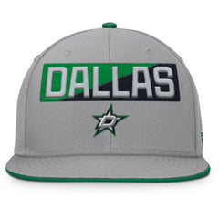 NHL Dallas Stars Fanatics Fundamentals Duo Split Logo Snapback Hat - Gray