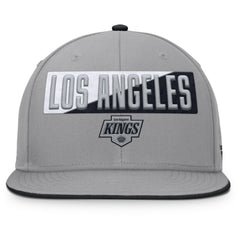 NHL Los Angeles Kings Fanatics Fundamentals Duo Split Logo Snapback Hat - Gray