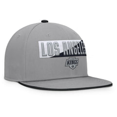 NHL Los Angeles Kings Fanatics Fundamentals Duo Split Logo Snapback Hat - Gray