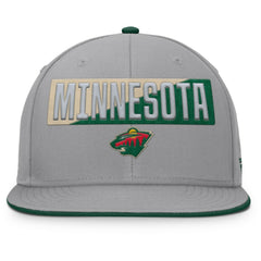 NHL Minnesota Wild Fanatics Fundamentals Duo Split Logo Snapback Hat - Gray