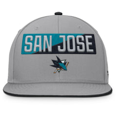NHL San Jose Sharks Fanatics Fundamentals Duo Split Logo Snapback Hat - Gray