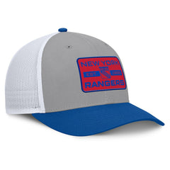 NHL New York Rangers Fanatics Fundamental Adapt Trucker Adjustable Hat - Gray/Blue