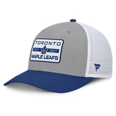 NHL Toronto Maple Leafs Fanatics Fundamental Adapt Trucker Adjustable Hat - Gray/Blue