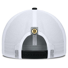 NHL Boston Bruins Fanatics Fundamental Adapt Trucker Adjustable Hat - Gray/Black