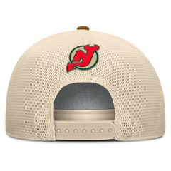 NHL New Jersey Devils Fanatics Heritage Fetch A-Frame Trucker Adjustable Hat - Brown/Cream