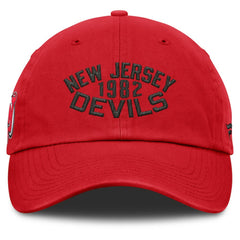 NHL New Jersey Devils Fanatics Fundamentals Archer Adjustable Hat - Red