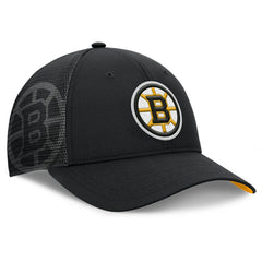 NHL Boston Bruins Fanatics Authentic Pro Home Ice Trucker Adjustable Hat - Black