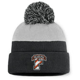 NHL Philadelphia Flyers Fanatics Authentic Pro Home Ice Cuffed Knit Hat with Pom - Black/Gray