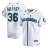MLB Logan Gilbert Seattle Mariners Nike Home Limited Player Jersey - White