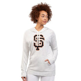 San Francisco Giants G-III 4Her by Carl Banks Women's Pregame Pullover Hoodie - Oatmeal Hoodies