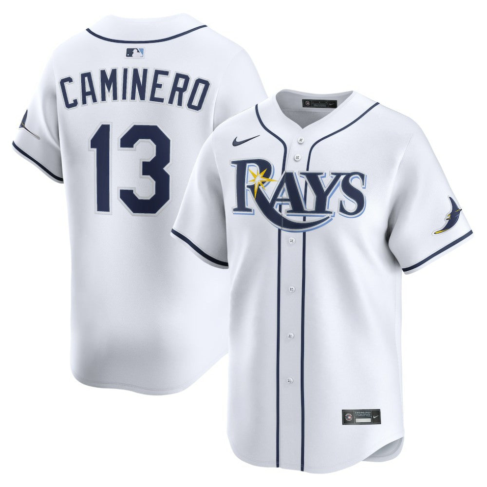 MLB Junior Caminero Tampa Bay Rays Nike Home Limited Jersey - White