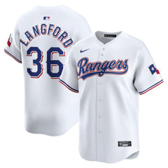 MLB Wyatt Langford Texas Rangers Nike Home Limited Player Jersey - White
