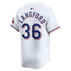 MLB Wyatt Langford Texas Rangers Nike Home Limited Player Jersey - White
