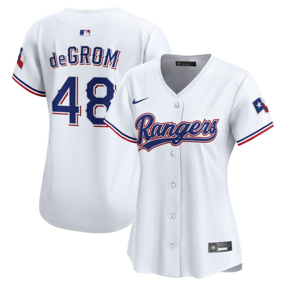 MLB Jacob deGrom Texas Rangers Nike Women's Home Limited Player Jersey - White