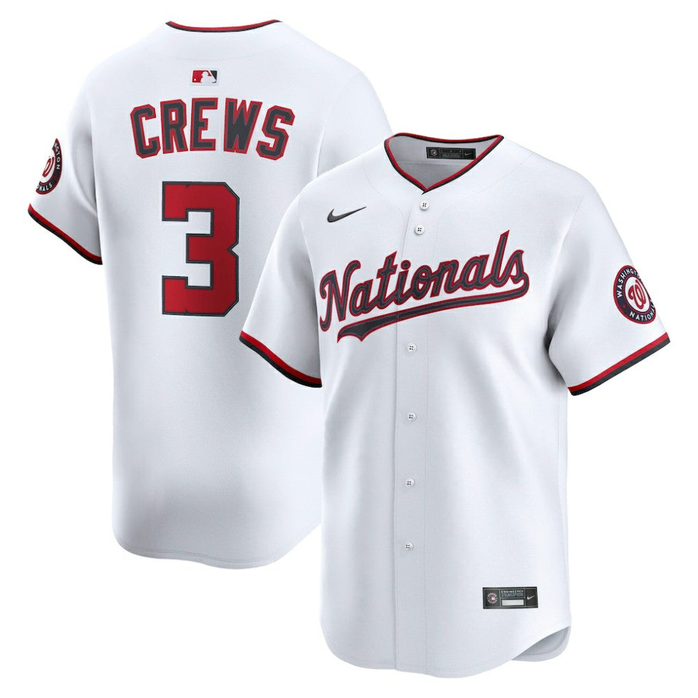 MLB Dylan Crews Washington Nationals Nike Home Limited Player Jersey - White