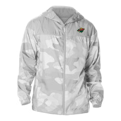 NHL Minnesota Wild Columbia Camo Flash Challenger Omni-Shade Full-Zip Hoodie Windbreaker - Gray