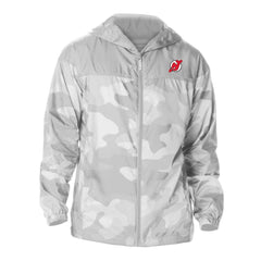NHL New Jersey Devils Columbia Camo Flash Challenger Omni-Shade Full-Zip Hoodie Windbreaker - Gray
